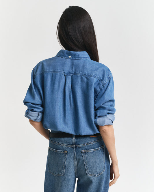 Relaxed Fit Indigo Shirt