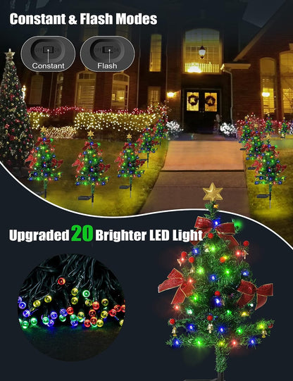 🎄Chikalabs Garden Holiday Decorations Solar Christmas Tree Lights