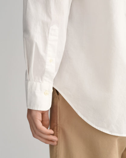 Men's Regular Fit Poplin Shirt - WHITE