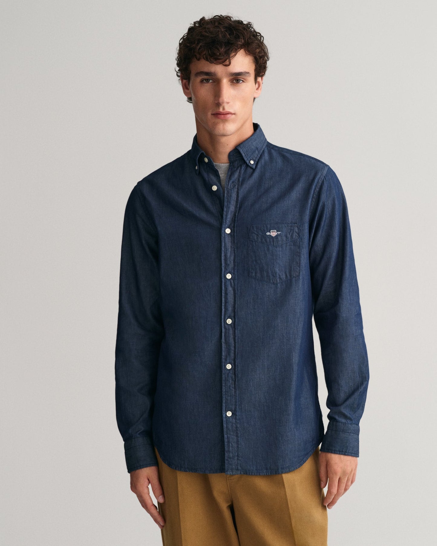 Men's Regular Fit Indigo Shirt - DARK INDIGO