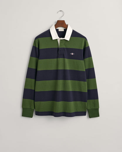 Men's Shield Barstriped Heavy Rugger - PINE GREEN