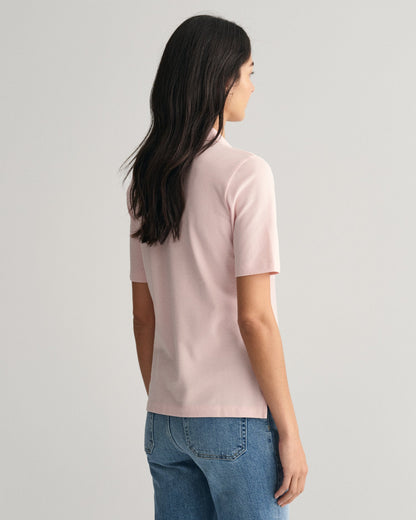Women's Shield Piqué Polo Shirt - FADED PINK
