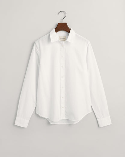 Women's Regular Fit Poplin Shirt - WHITE