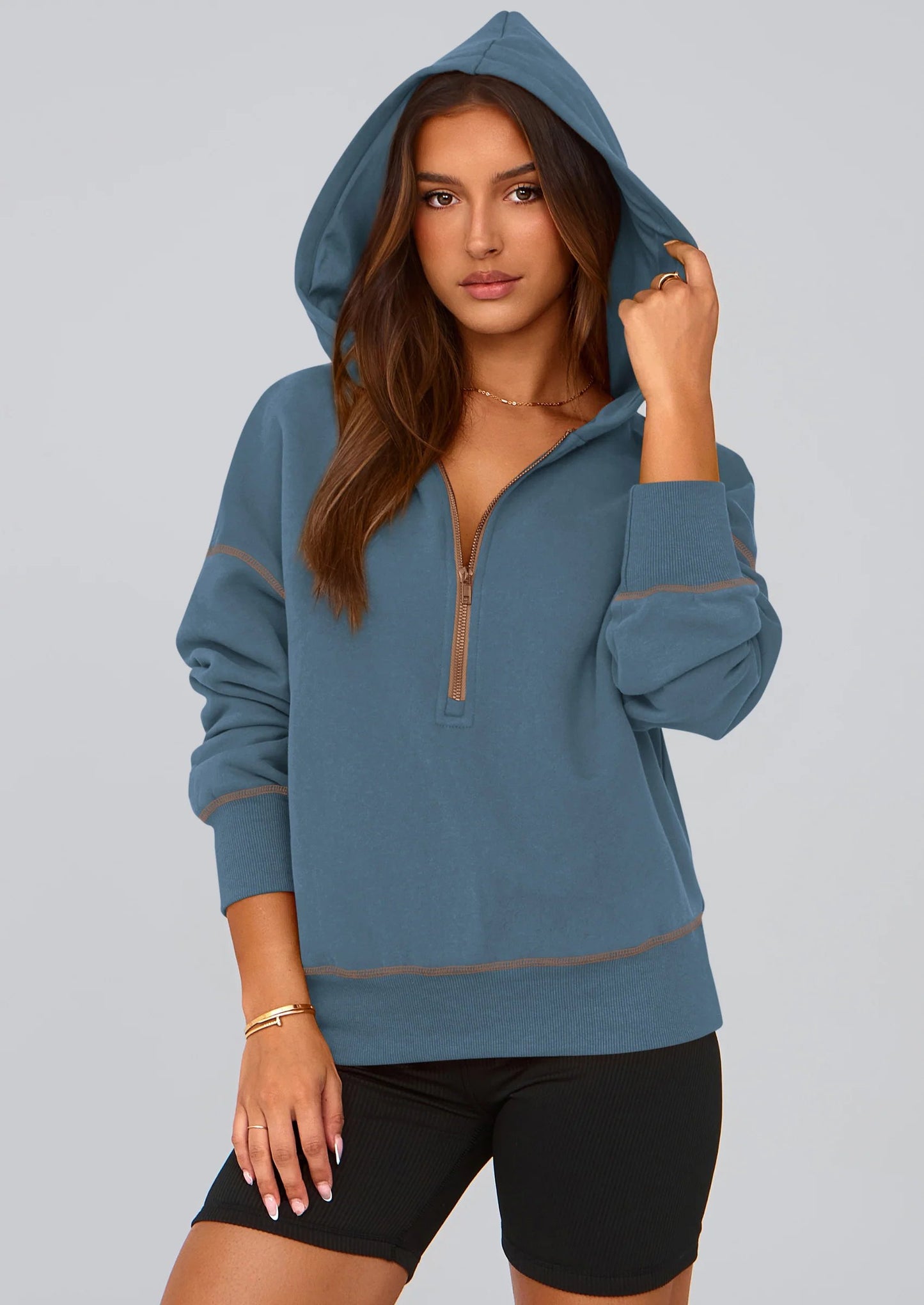 ⏰LAST DAY SAVE 59%💥Women's Fall/Winter Half Zip Hoodie Pullover