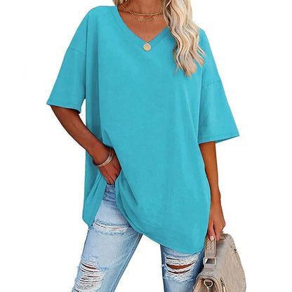 🔥Up to 69% OFF Today🔥Women Summer 2025 Tops Casual V-neck T-shirts