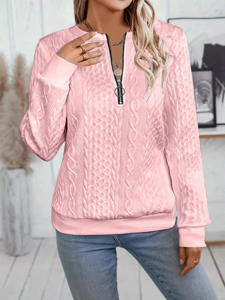 ✨Best-1 Sale Sweatshirt 2025✨Women's Elegant Snake Print Zip-Up Sweatshirt Long Sleeve Round Neck Casual Pullover
