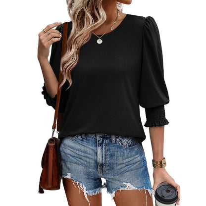 🥳Women Summer Printed Tops Elbow Sleeve Loose Fit Tee