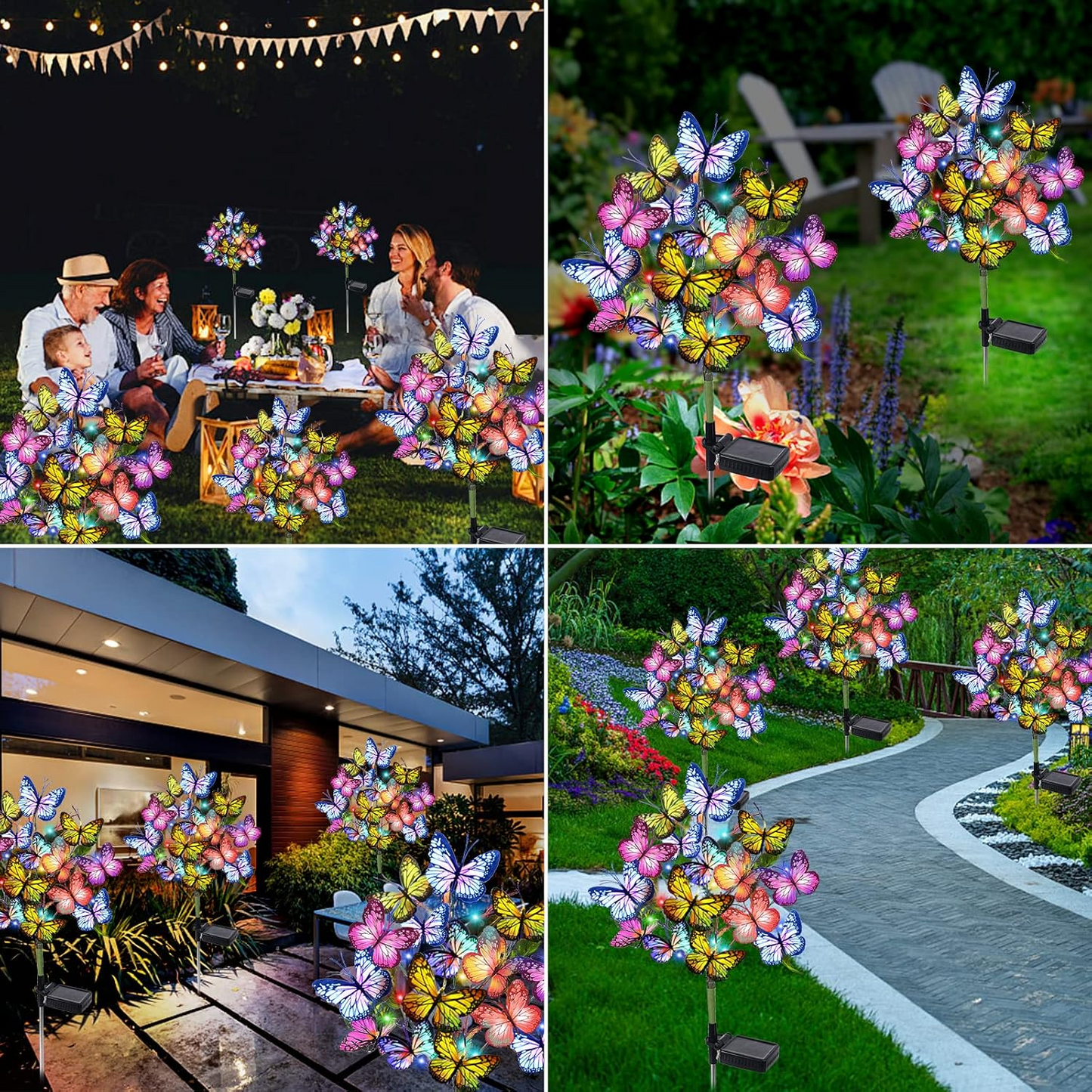 Chikalabs Outdoor Garden Solar Flower Lights
