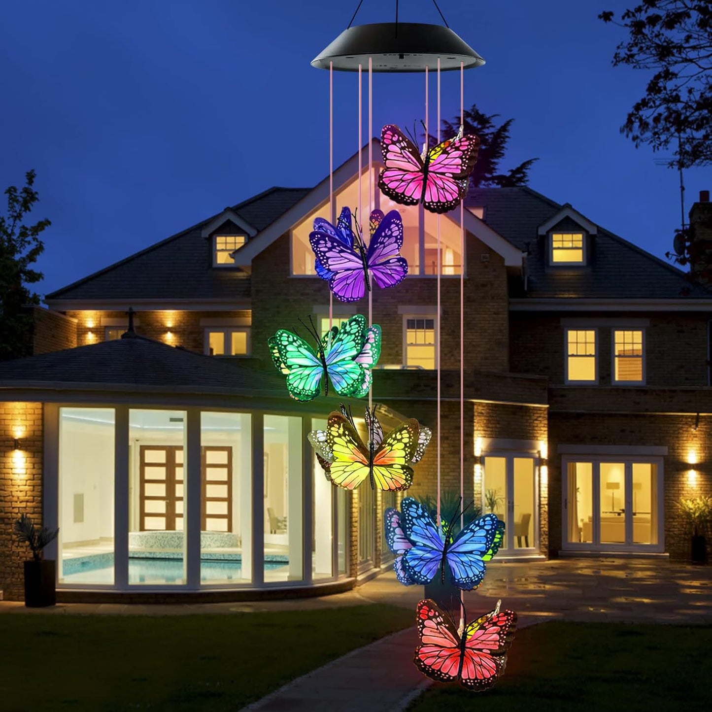 🦋 Beautify Your Garden 2025- ✨Chikalabs Creative Hummingbird Solar Wind Chimes