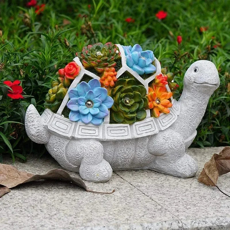 ✨Chikalabs Home Garden Solar Flower Light Turtle