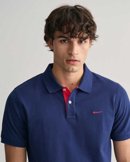 Contrast Piqué Polo Shirt