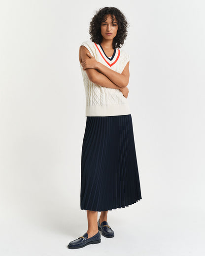 Pleated Midi Skirt