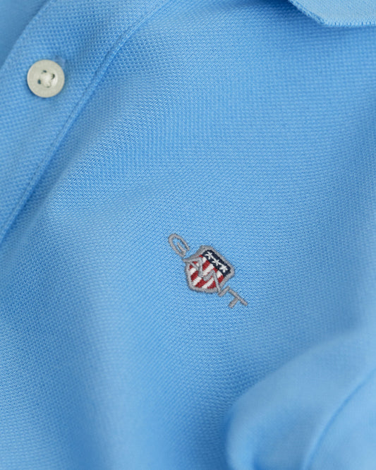 Kids Shield Long Sleeve Piqué Polo Shirt