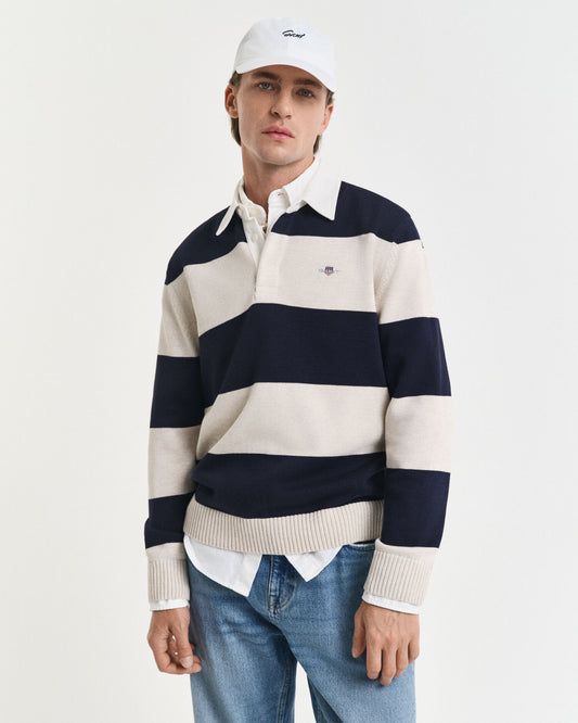 Barstriped Polo Sweater