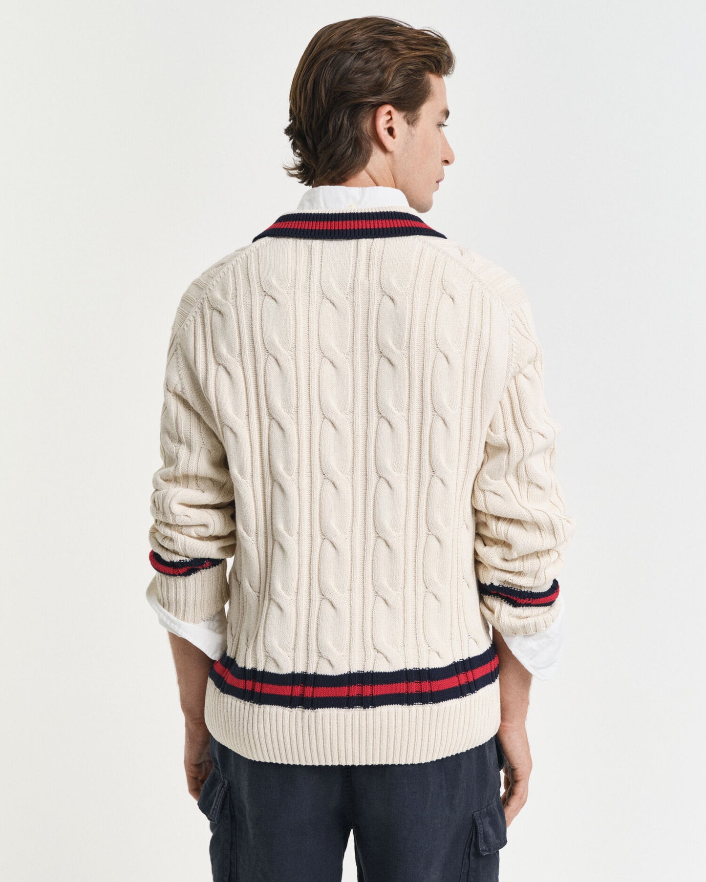 Cable Knit Polo Sweater