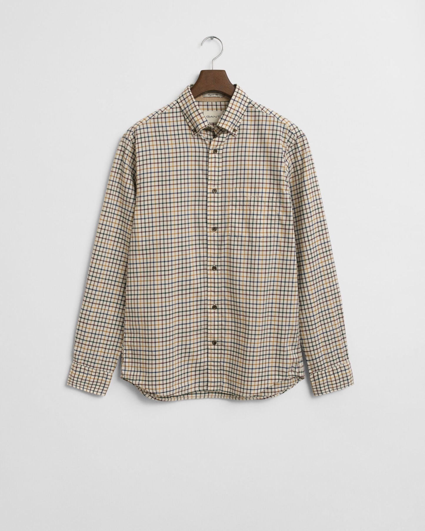 Regular Fit Tattersall Checked Twill Shirt