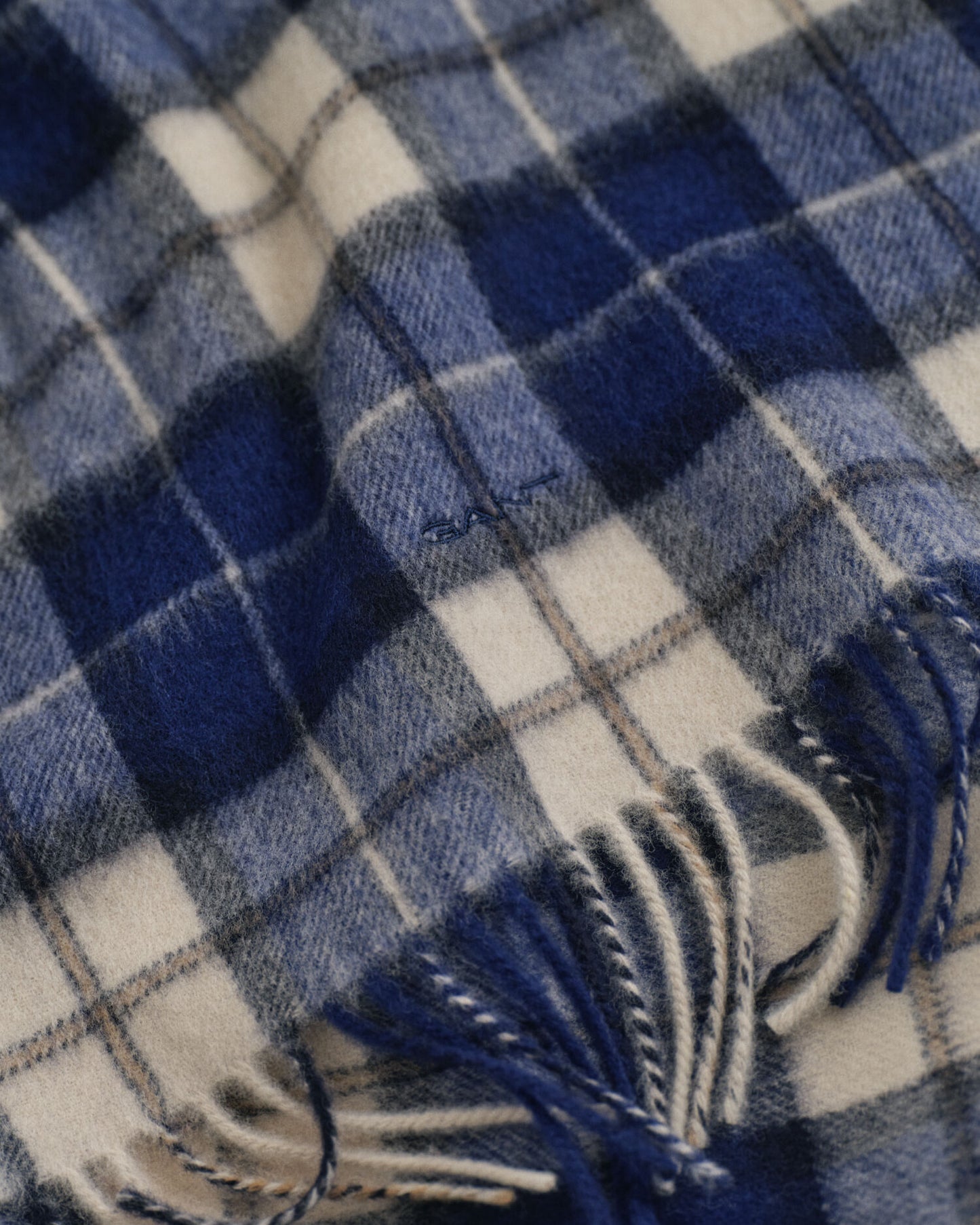 Checked Wool Scarf