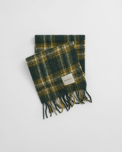 Checked Mohair Alpaca Blend Scarf