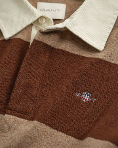 Striped Extra Fine Lambswool Rugger Sweater