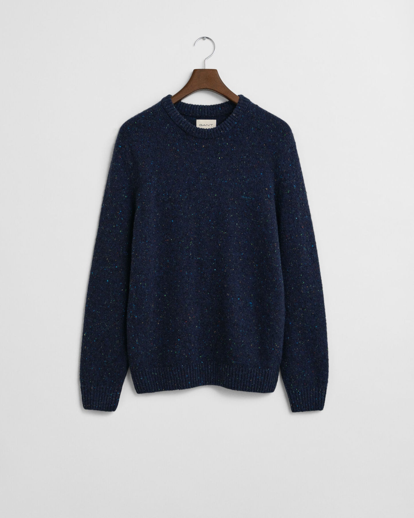 Wool Blend Nepps Crew Neck Sweater
