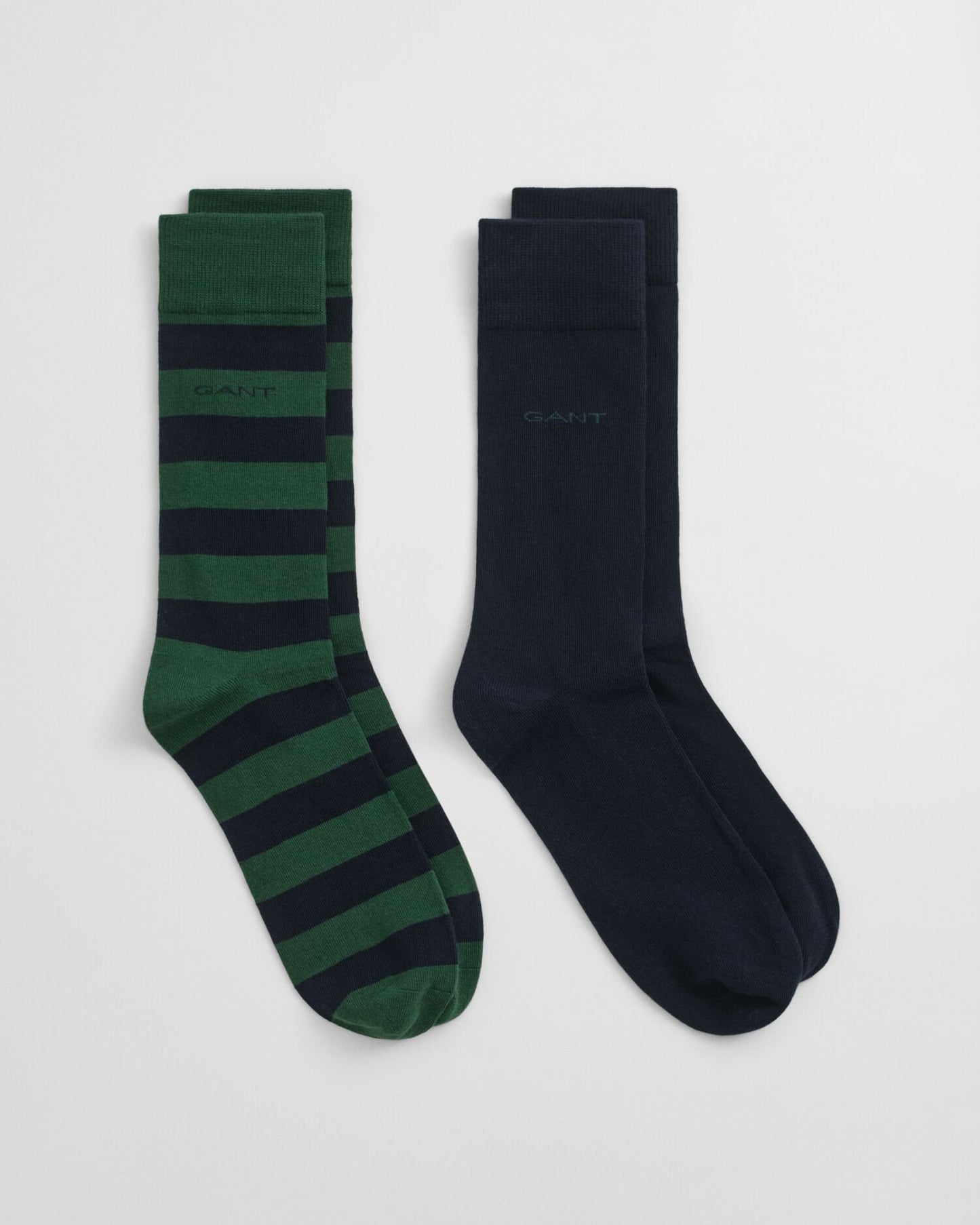 2-Pack Barstriped & Solid Socks