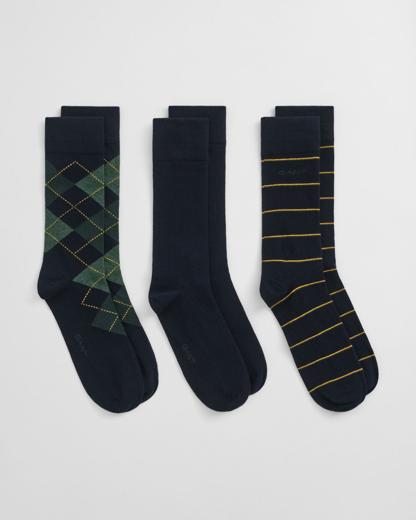 3-Pack Argyle & Striped Socks