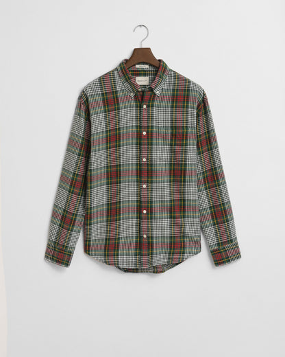 Relaxed Fit Lightweight Checked Twill Shirt