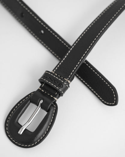 Leather Covered Buckle Belt