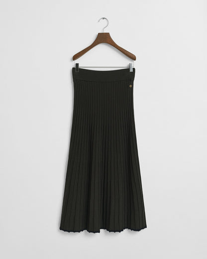 Contrast Ribbed Knit Skirt