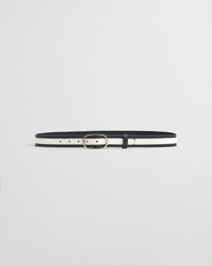 Striped Leather Belt