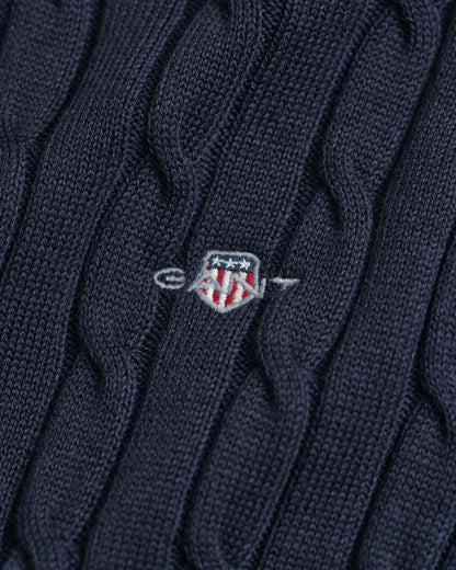 Teen Girls Stretch Cotton Cable Knit Dress