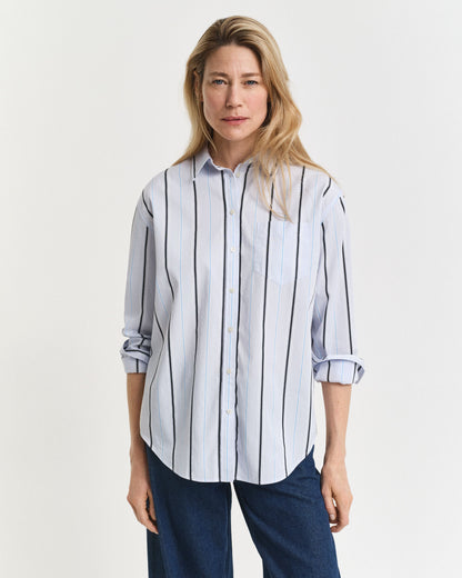 Relaxed Fit Classic Striped Poplin Shirt