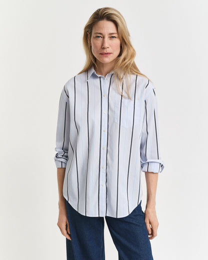 Relaxed Fit Classic Striped Poplin Shirt