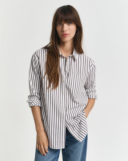 Relaxed Fit Classic Striped Poplin Shirt