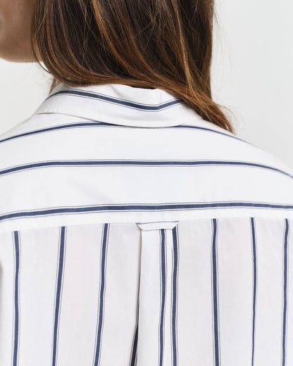 Oversized Classic Striped Poplin Shirt