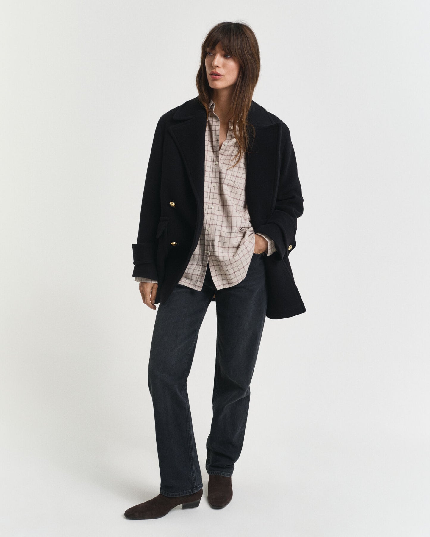 Relaxed Fit Checked Brushed Flannel Shirt