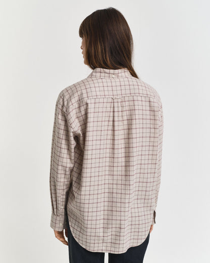 Relaxed Fit Checked Brushed Flannel Shirt