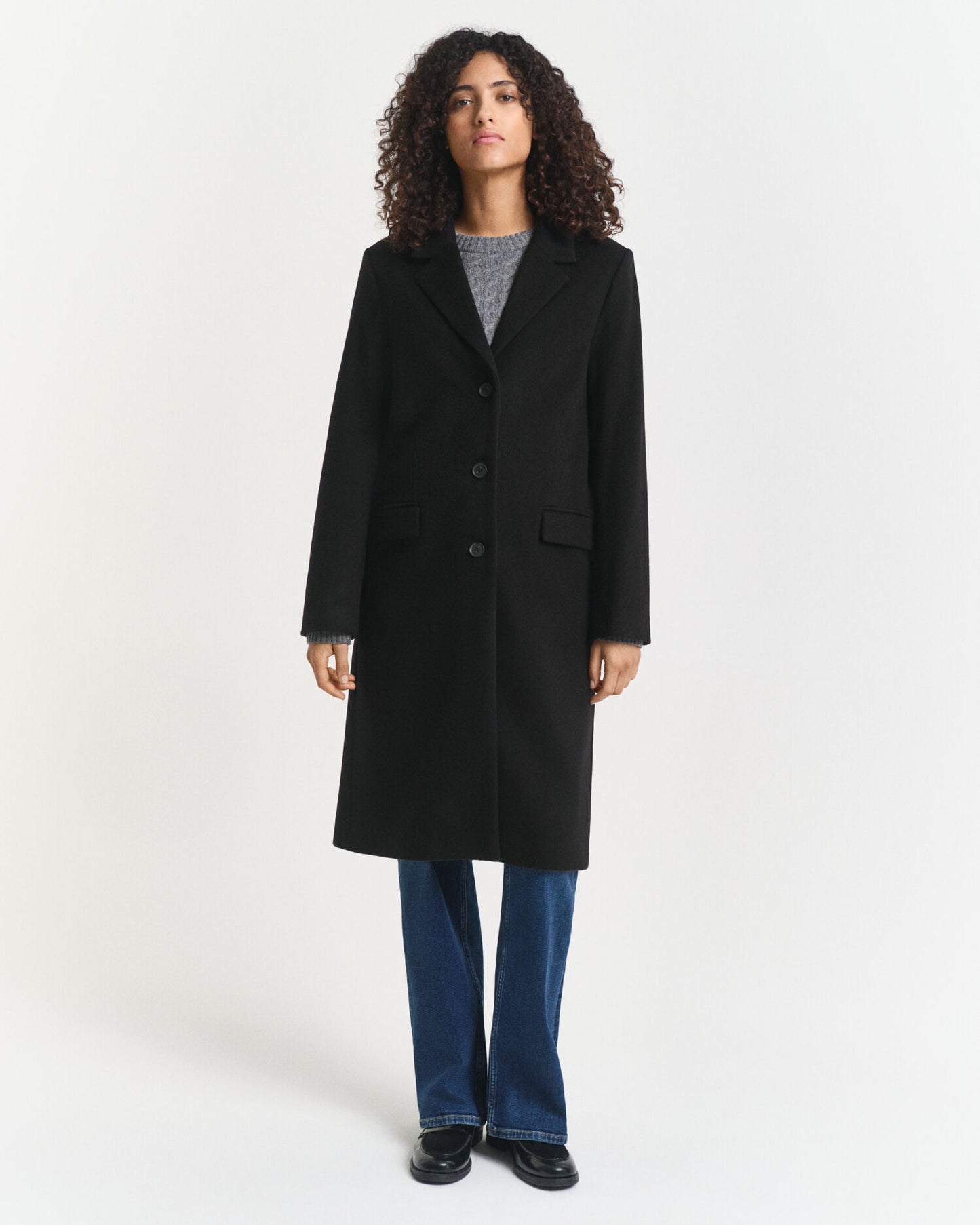 Classic Tailored Wool Blend Coat
