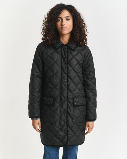 Quilted Corduroy Trim Coat