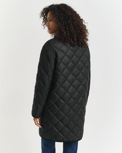 Quilted Corduroy Trim Coat