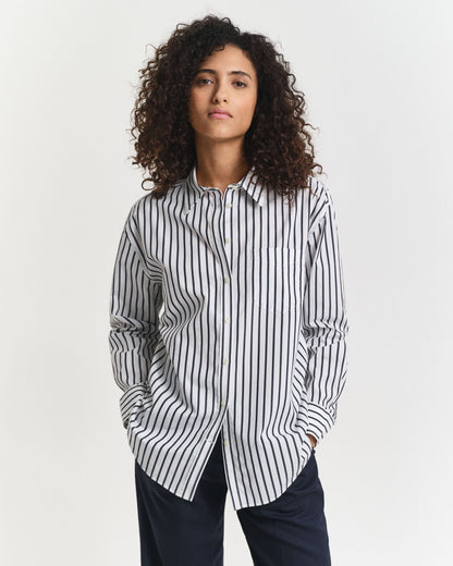 Relaxed Fit Classic Striped Poplin Shirt