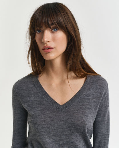 Extra Fine Merino Wool V-Neck Sweater