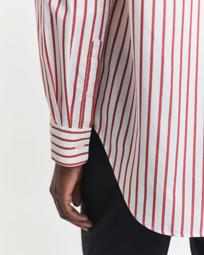 Relaxed Fit Classic Striped Poplin Shirt