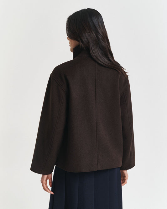 Short Wool Zip Jacket
