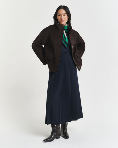 Short Wool Zip Jacket