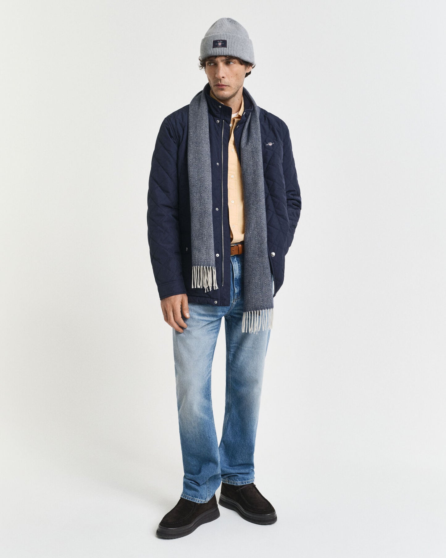 Quilted Windcheater Mid-Length Jacket
