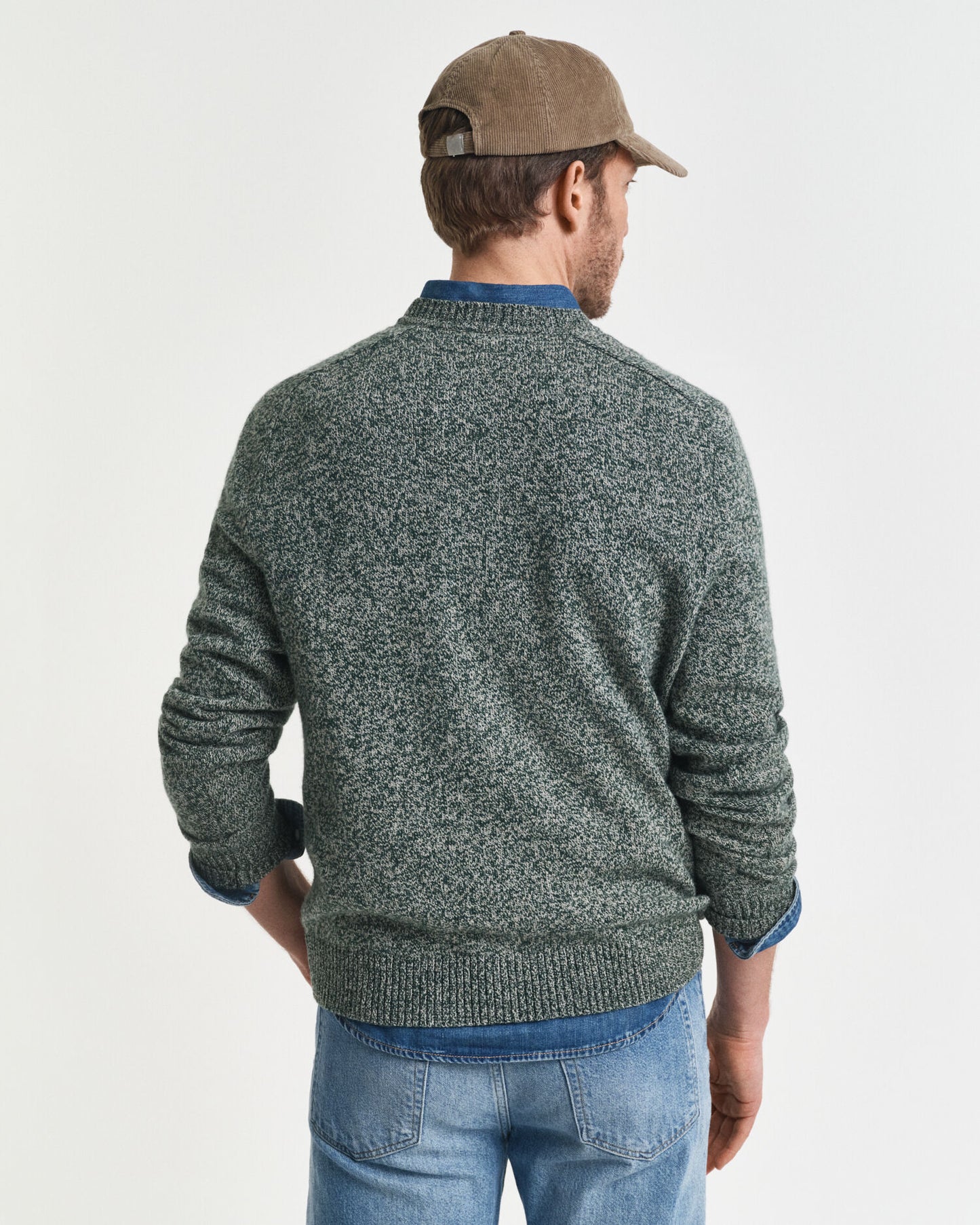 Wool Blend MoulineCrew Neck Sweater
