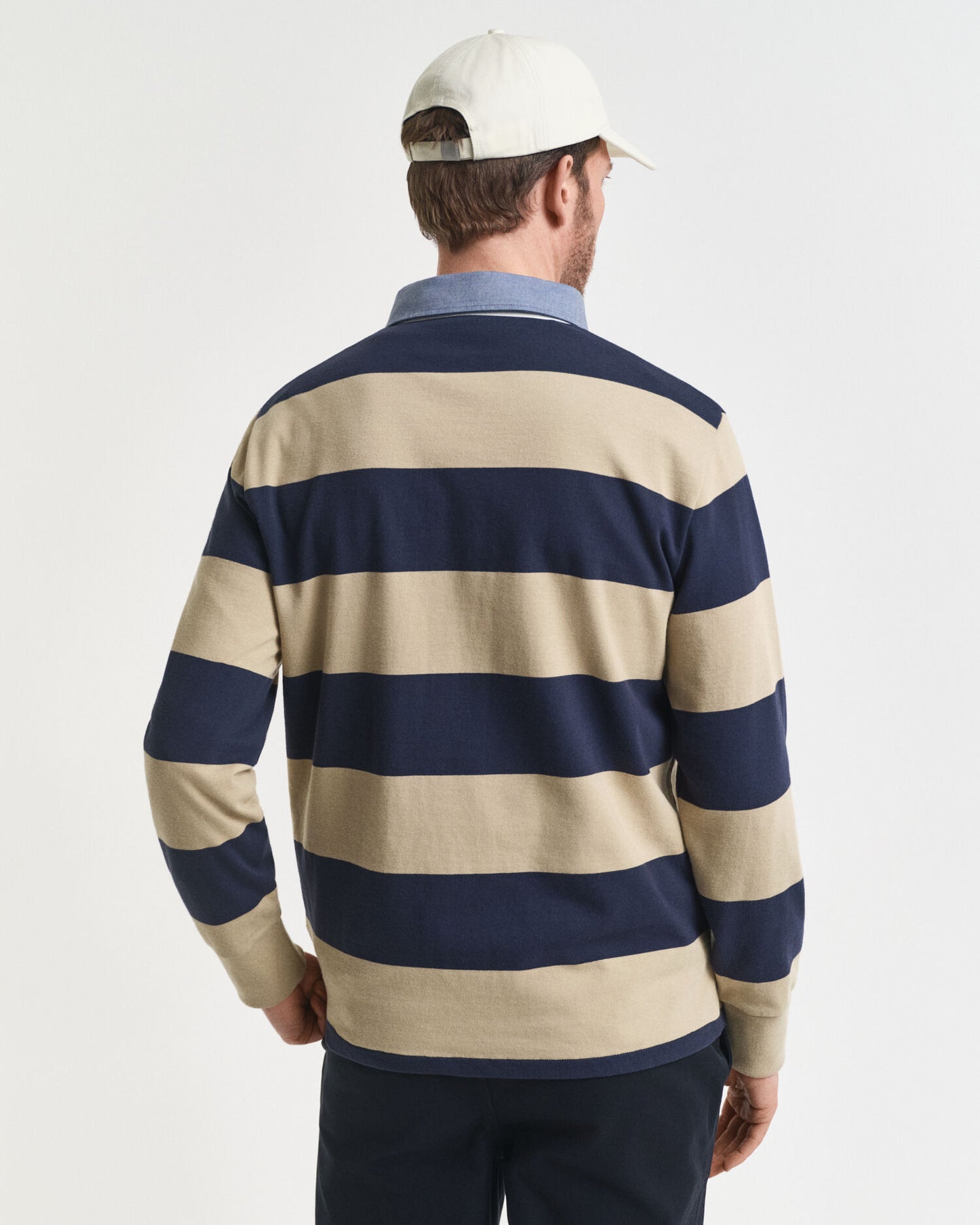 Chambray Collar Striped Heavy Rugger