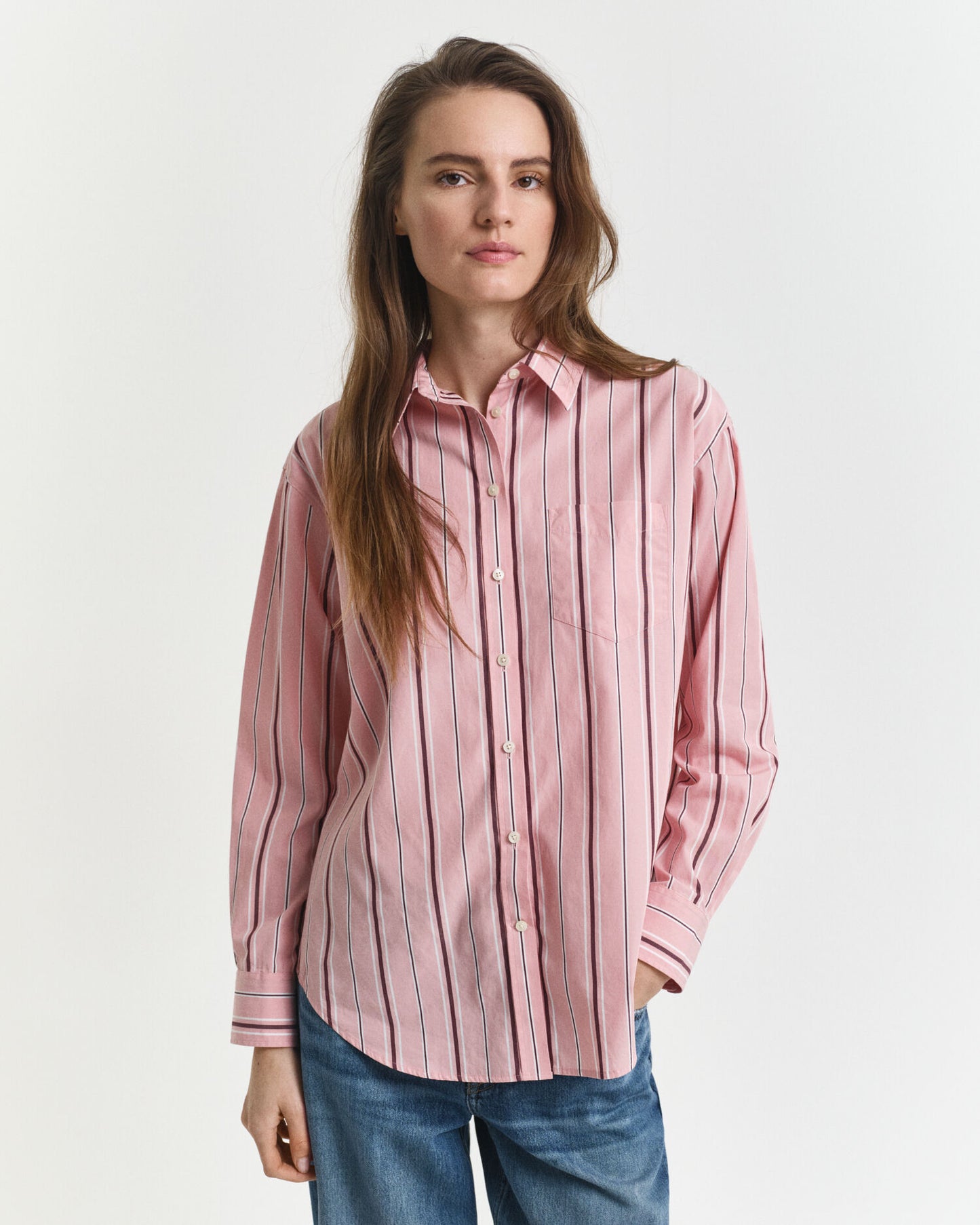 Relaxed Fit Classic Striped Poplin Shirt