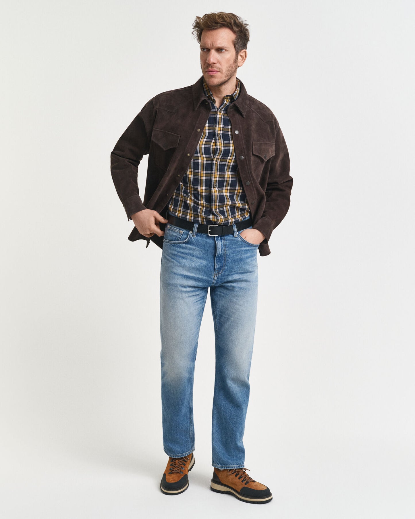 Regular Fit Checked Windblown Flannel Shirt